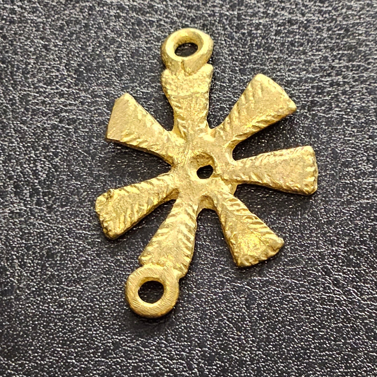 Ananse Ntontan Adinkra Symbol Brass Link/Pendant - Wisdom and Creativity - Aadampo