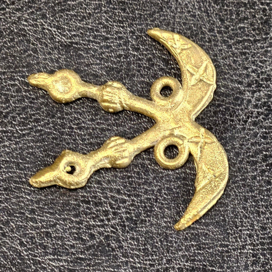 Adinkra Akofena African Brass Link/Pendant - Wear Courage - Aadampo