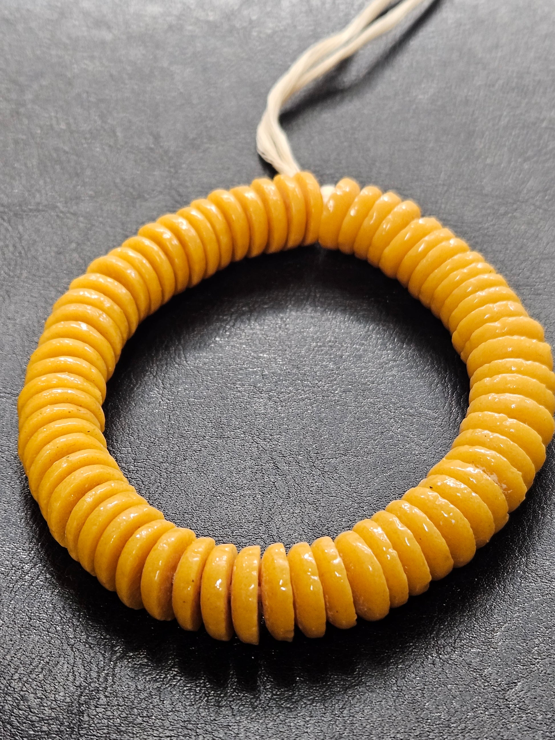 Elevate Your Creations with 15mm Ghanaian Glass Spacer Beads - Aadampo