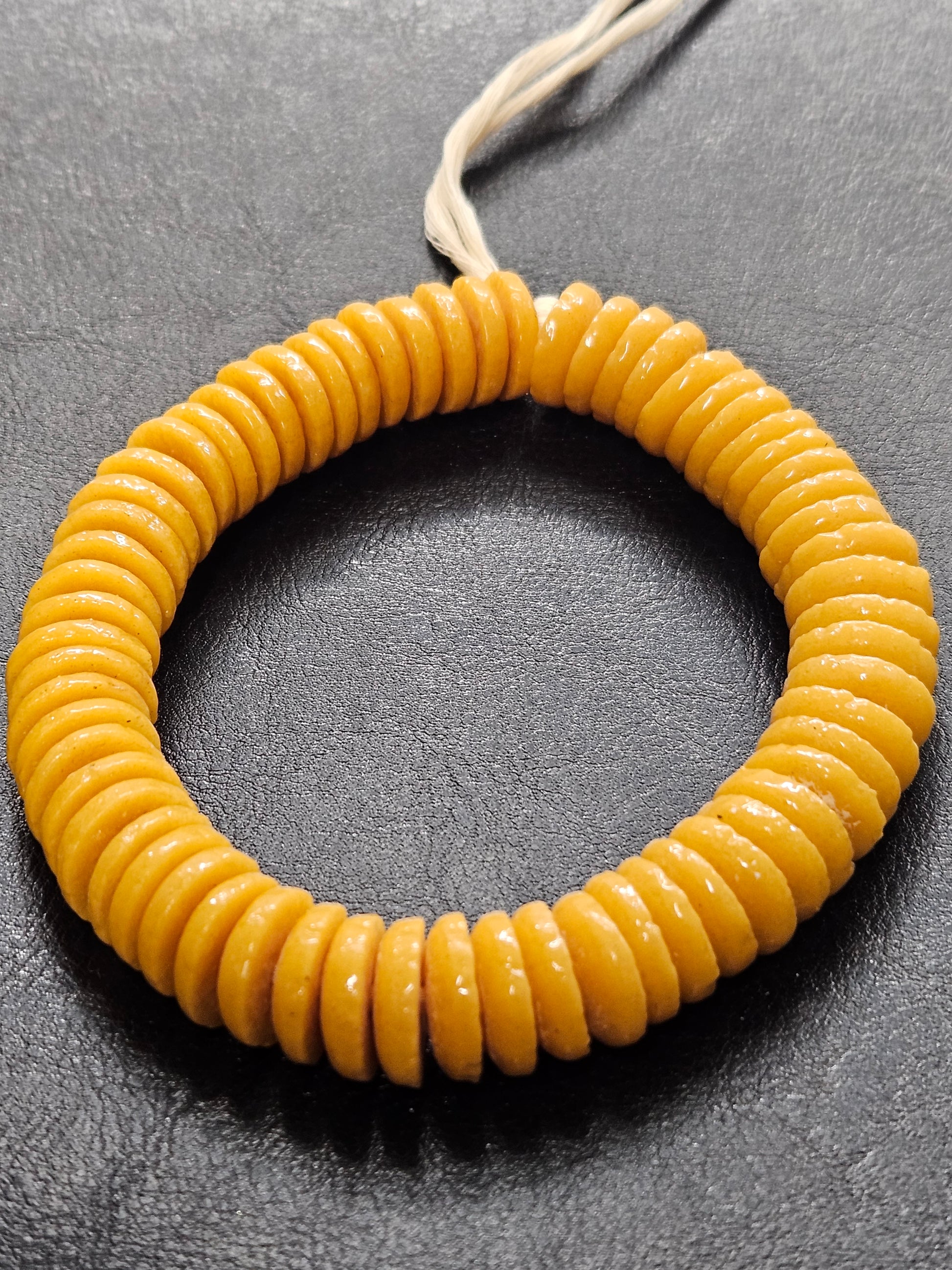 Elevate Your Creations with 15mm Ghanaian Glass Spacer Beads - Aadampo