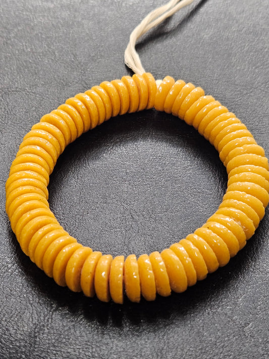 Elevate Your Creations with 15mm Ghanaian Glass Spacer Beads - Aadampo