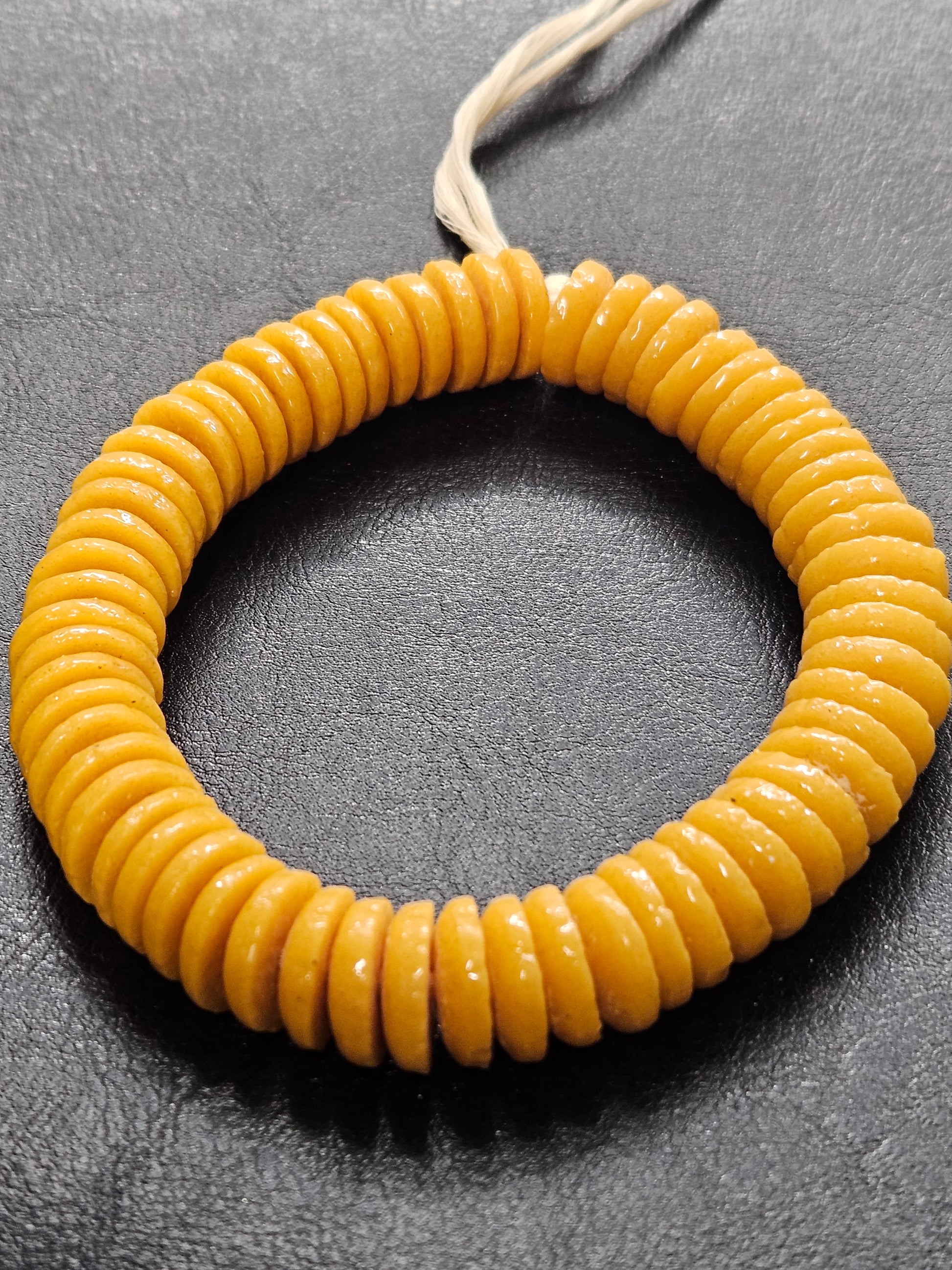 Elevate Your Creations with 15mm Ghanaian Glass Spacer Beads - Aadampo