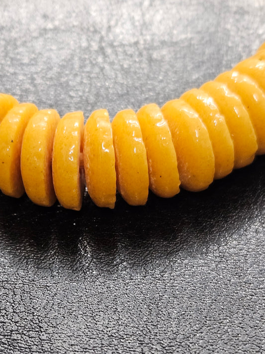 Elevate Your Creations with 15mm Ghanaian Glass Spacer Beads - Aadampo