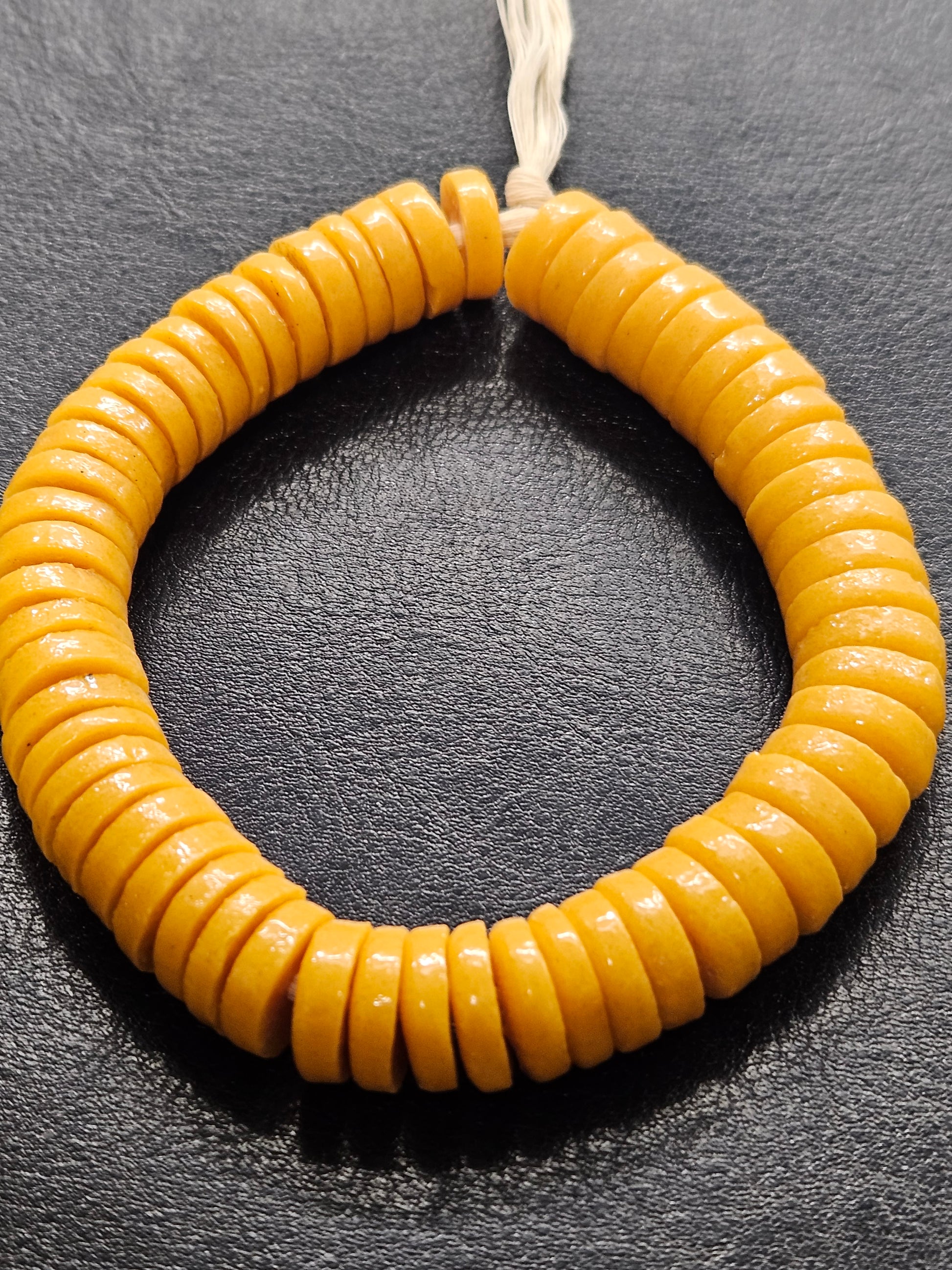 Jewelry Makers' Delight: Handcrafted 14mm Krobo Glass Spacer Beads - Aadampo