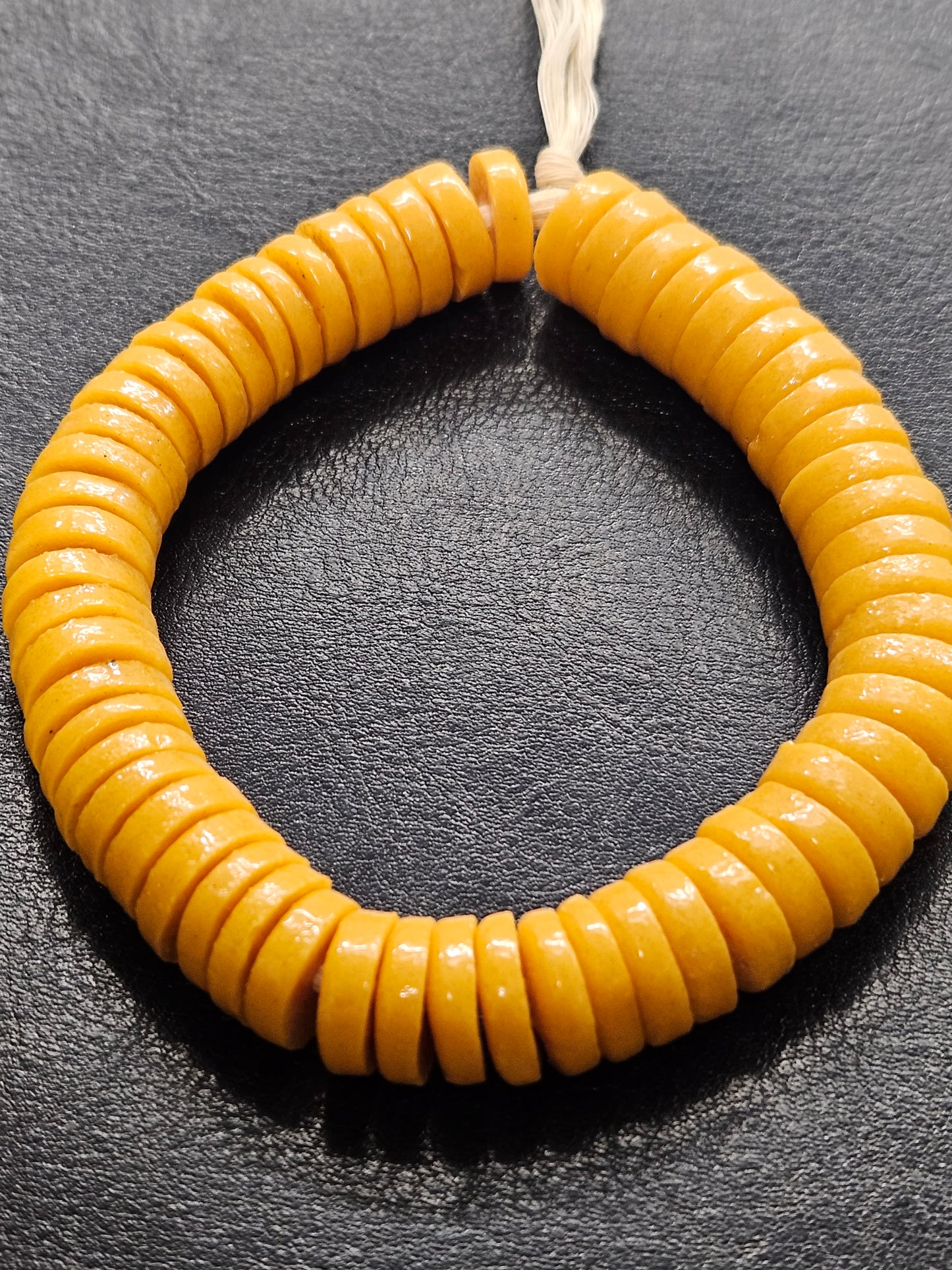 Jewelry Makers' Delight: Handcrafted 14mm Krobo Glass Spacer Beads - Aadampo
