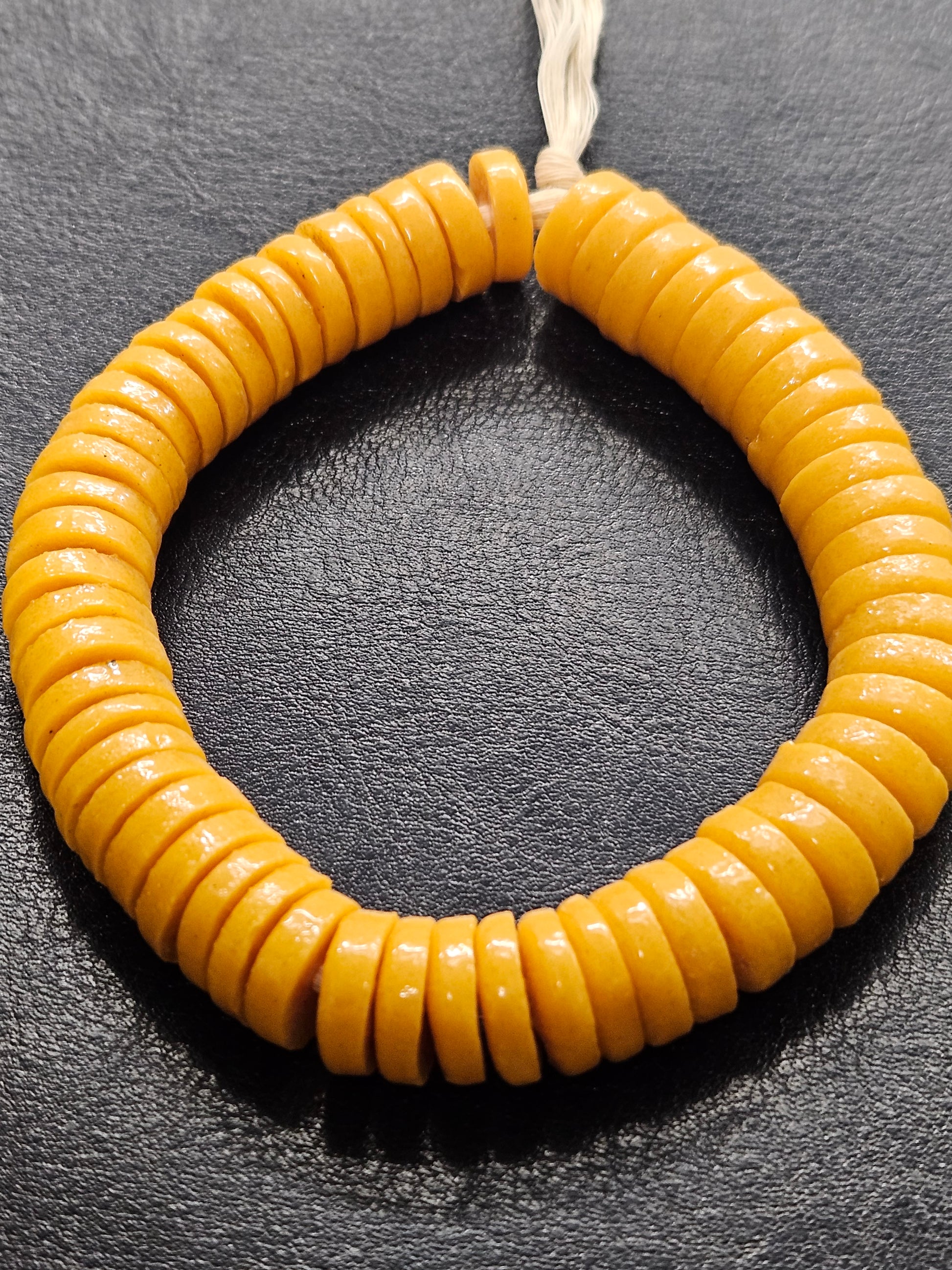 Jewelry Makers' Delight: Handcrafted 14mm Krobo Glass Spacer Beads - Aadampo