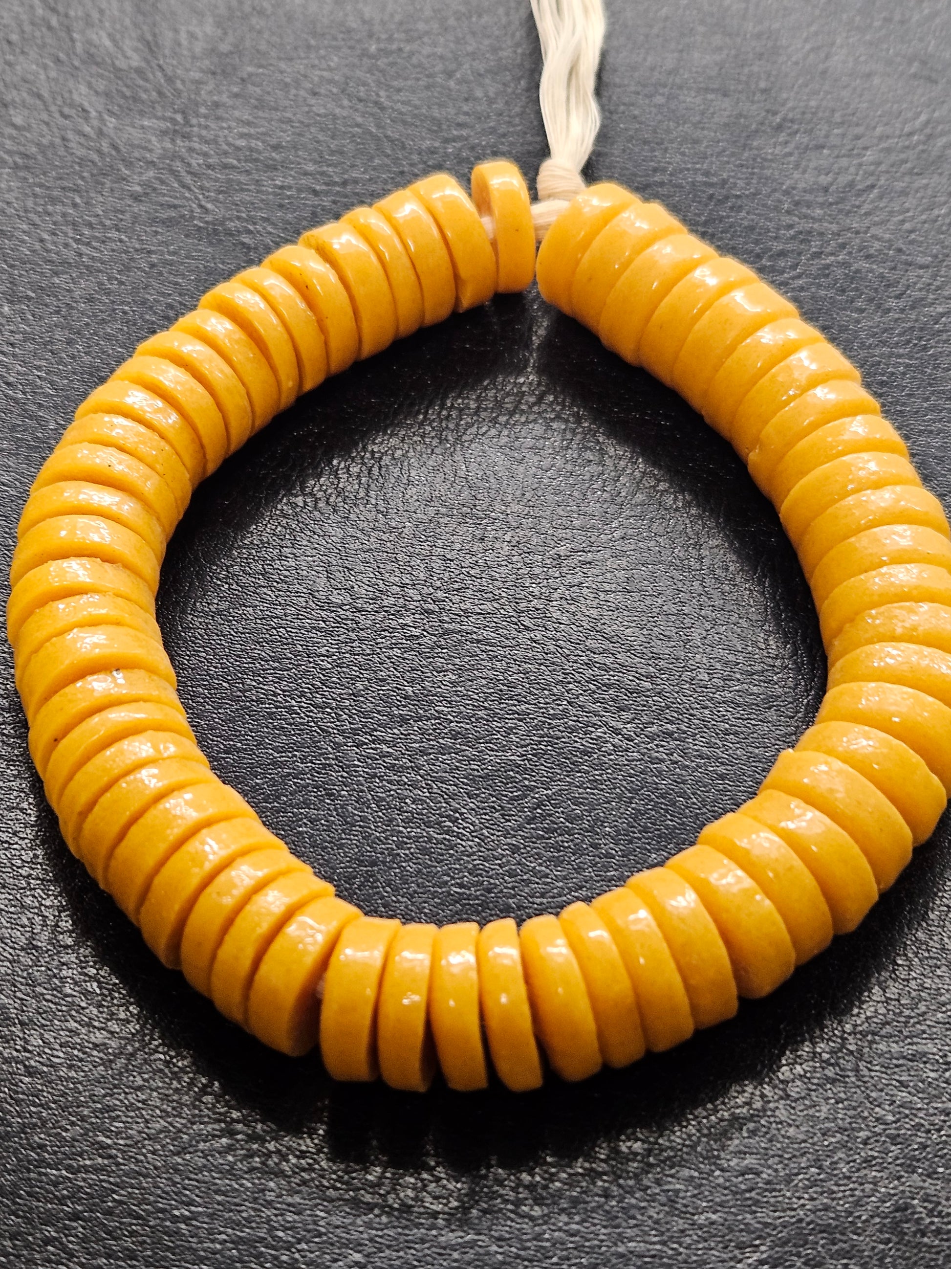 Jewelry Makers' Delight: Handcrafted 14mm Krobo Glass Spacer Beads - Aadampo