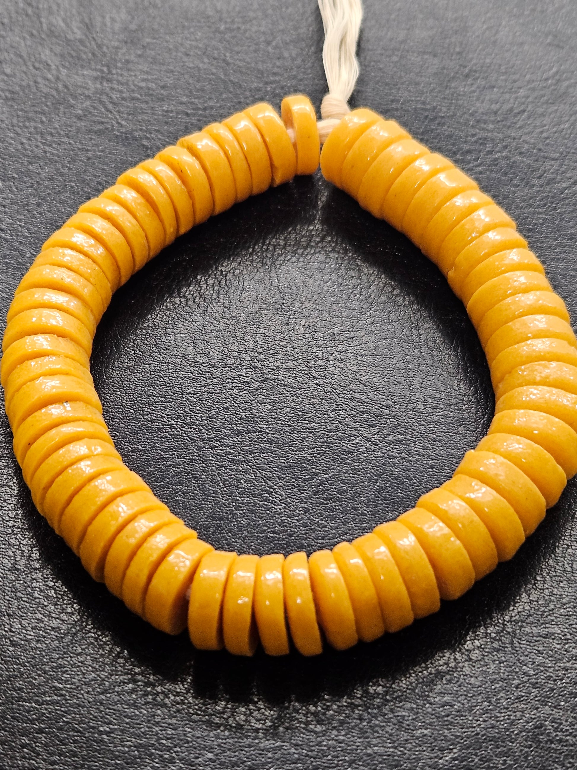 Jewelry Makers' Delight: Handcrafted 14mm Krobo Glass Spacer Beads - Aadampo