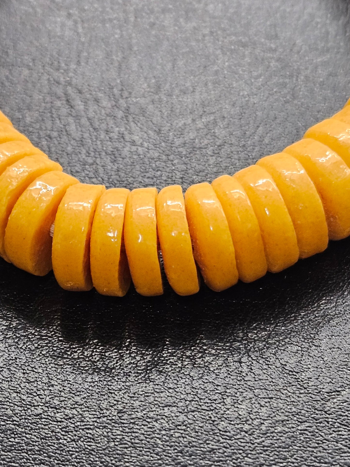 Jewelry Makers' Delight: Handcrafted 14mm Krobo Glass Spacer Beads - Aadampo
