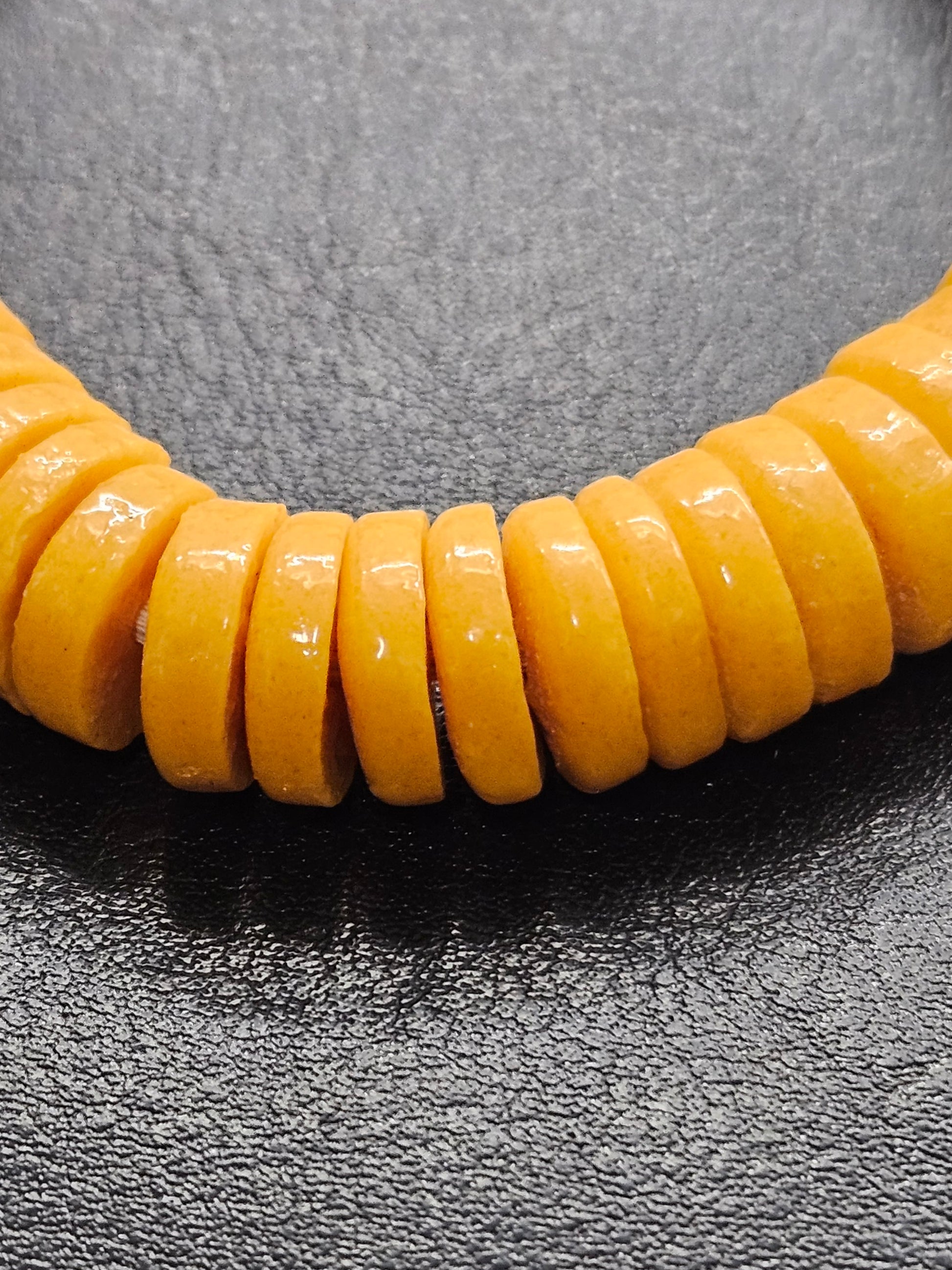 Jewelry Makers' Delight: Handcrafted 14mm Krobo Glass Spacer Beads - Aadampo