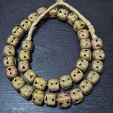 Genuine African Brass Beads from Ghana: 35 Count Strand for Jewelry Making