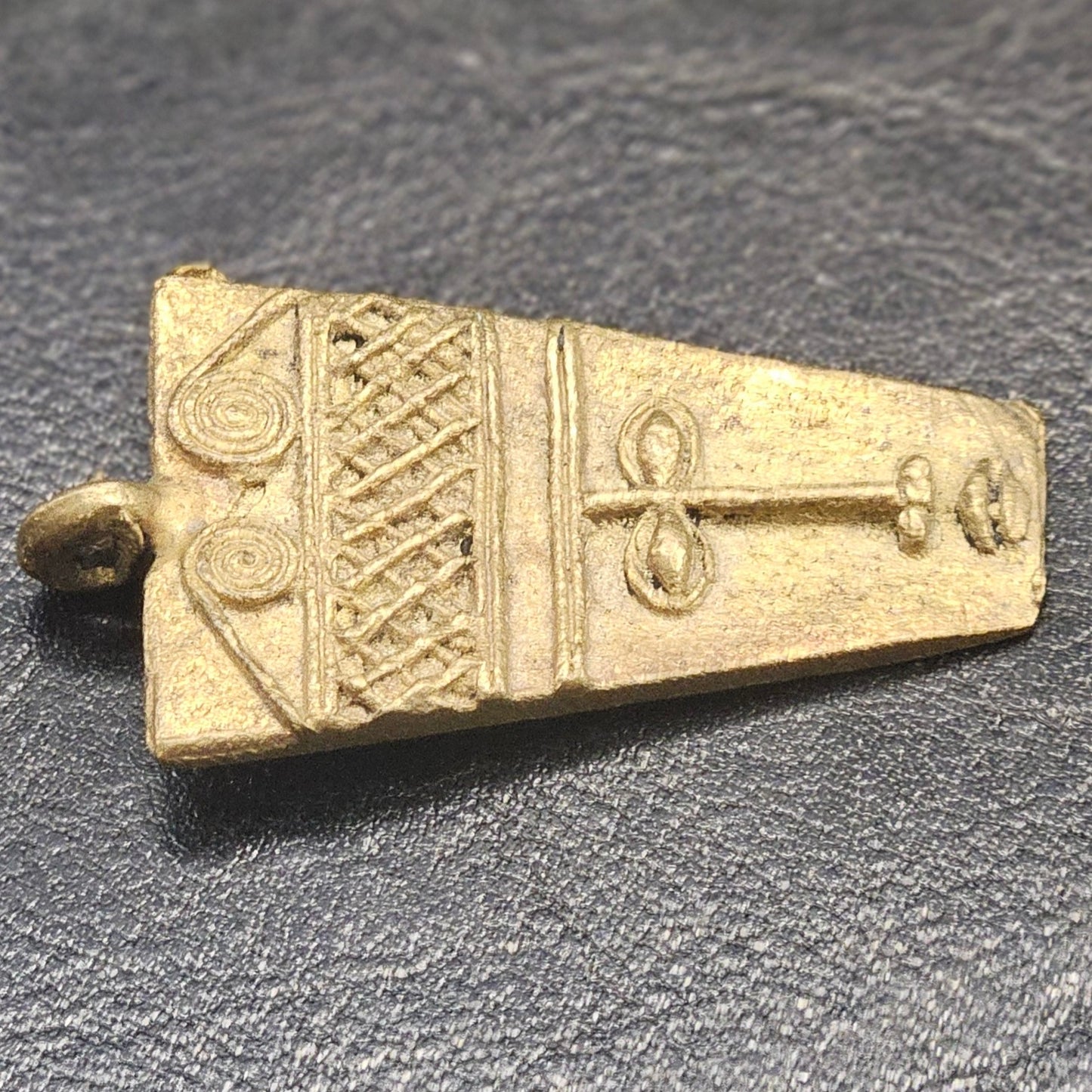African Brass Pendant, Ancient tribal mask pendant, Ghana Brass Pendants, Ashanti brass pendant,