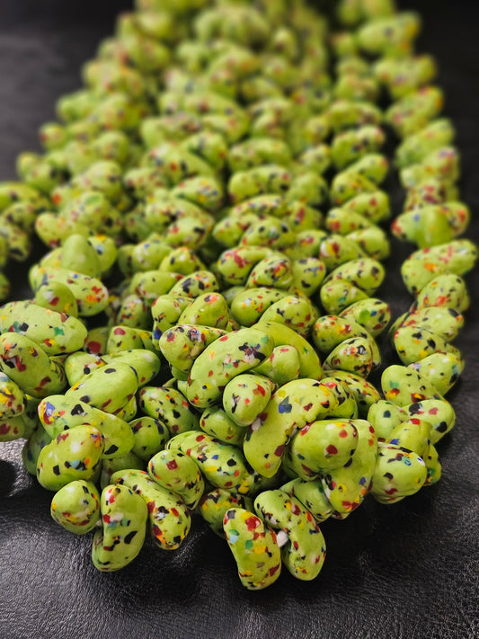 XLarge Canoe-Shaped African Recycled Glass Beads – #4811