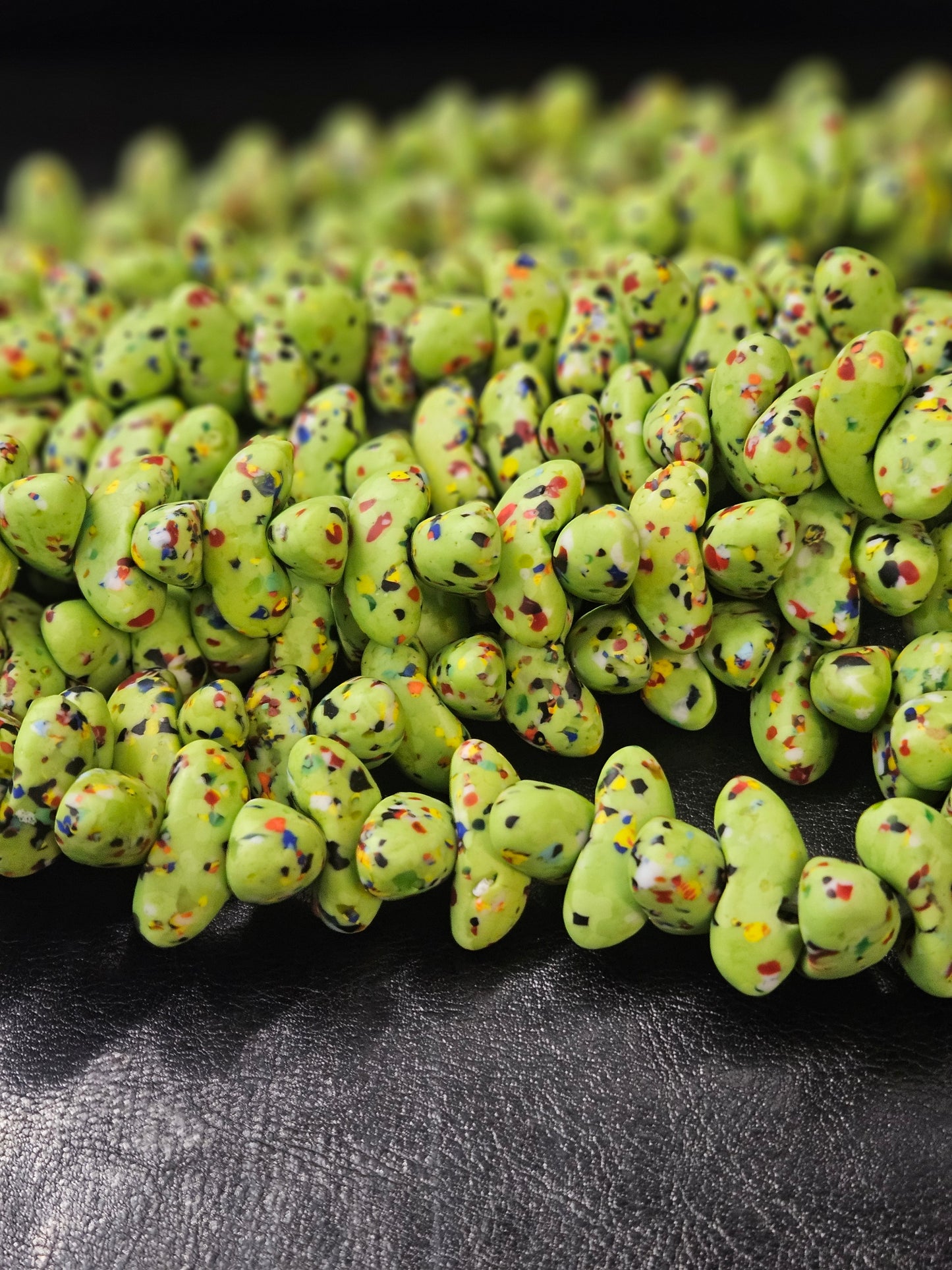 XLarge Canoe-Shaped African Recycled Glass Beads – #4811
