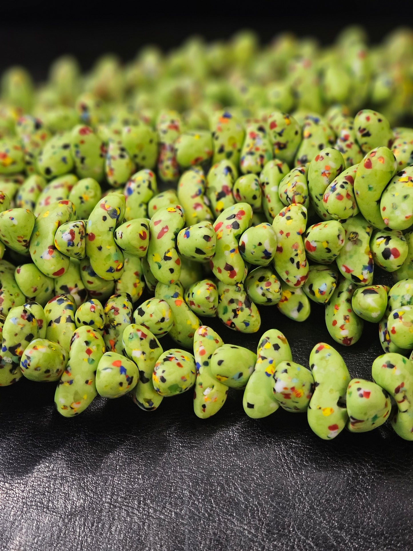 XLarge Canoe-Shaped African Recycled Glass Beads – #4811