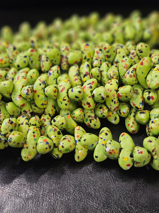 XLarge Canoe-Shaped African Recycled Glass Beads – #4811