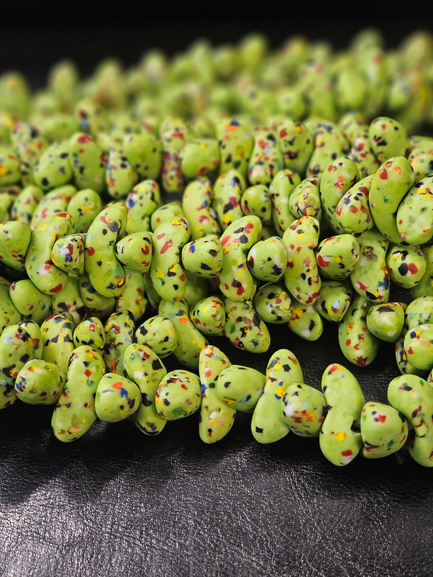 XLarge Canoe-Shaped African Recycled Glass Beads – #4811