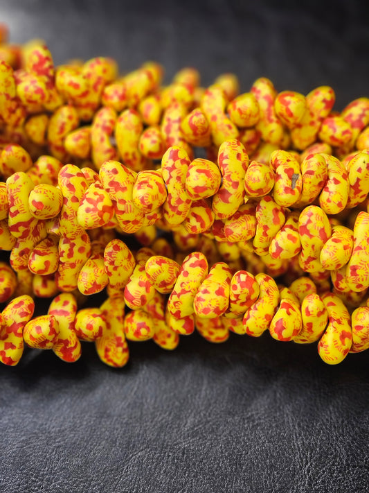 XLarge Canoe-Shaped African Recycled Glass Beads – #4612