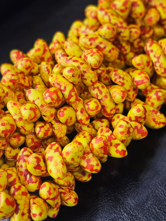 XLarge Canoe-Shaped African Recycled Glass Beads – #4612
