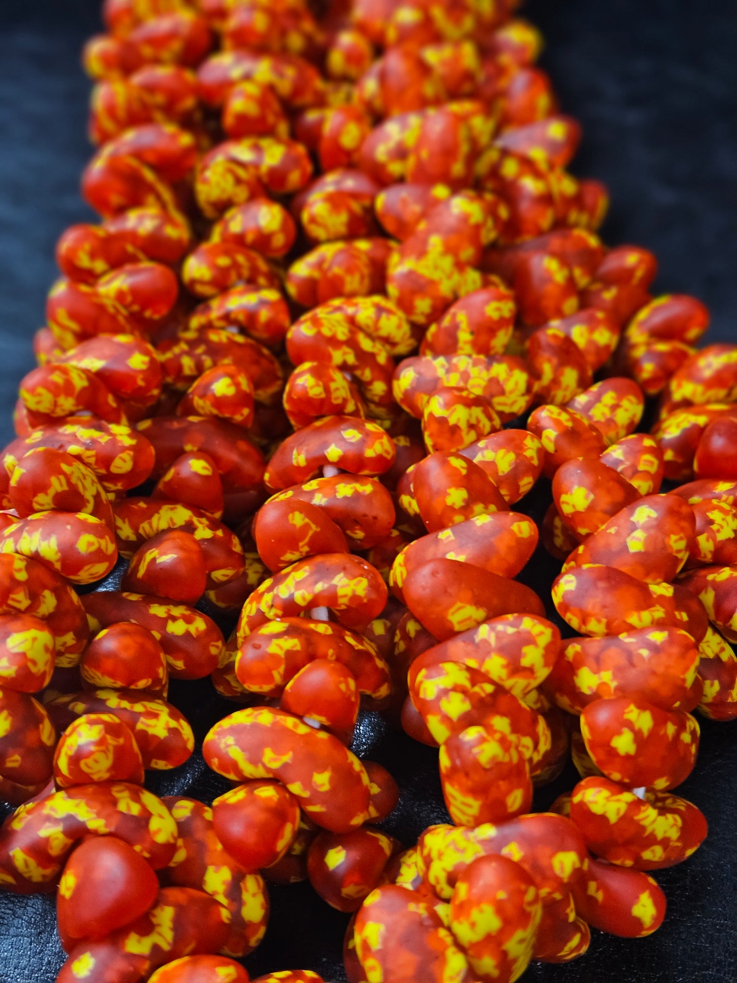 XLarge Canoe-Shaped African Recycled Glass Beads – #4810