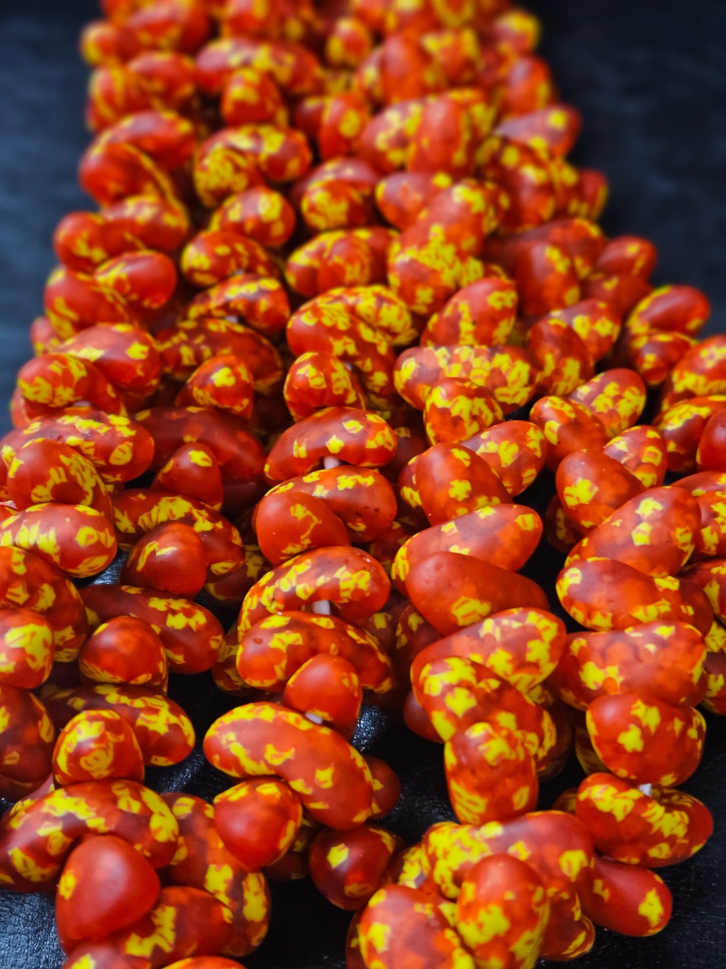 XLarge Canoe-Shaped African Recycled Glass Beads – #4810