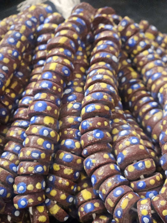 Krobo Recycled Spacer Glass Beads - #7506