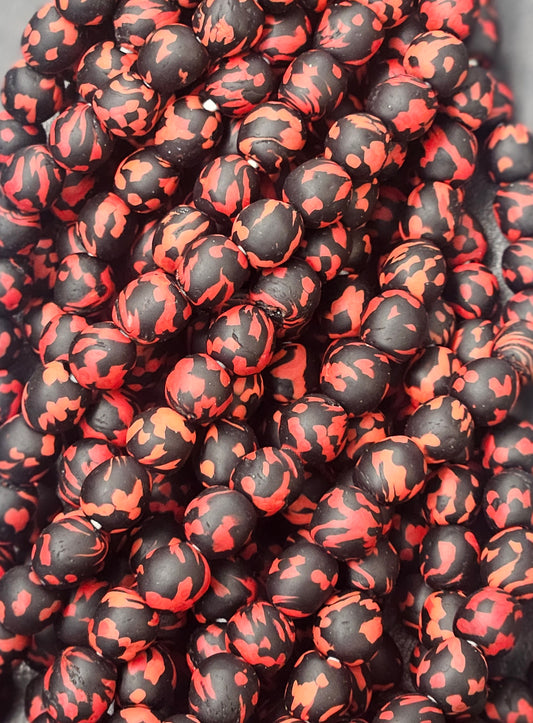 Fused African Recycled Glass Beads – Round #3514