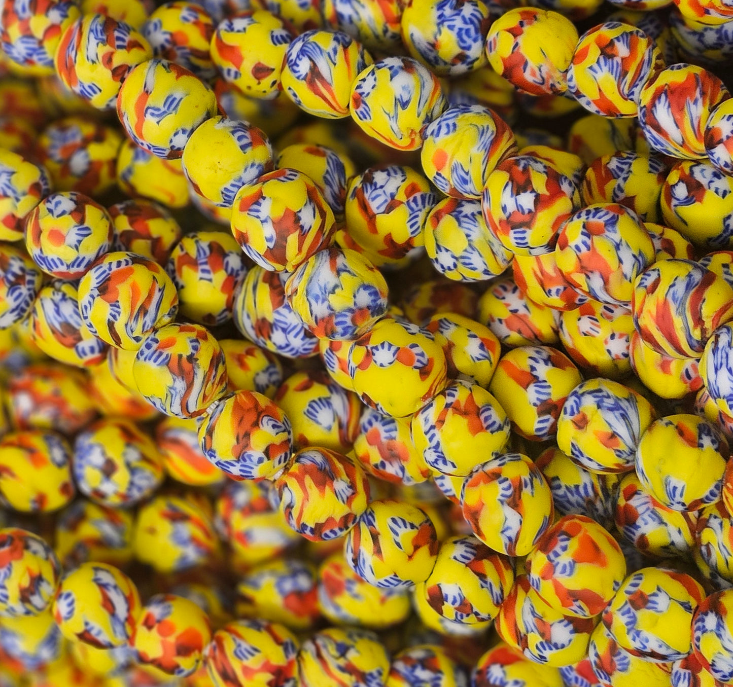 Fused African Recycled Glass Beads – Round #3516