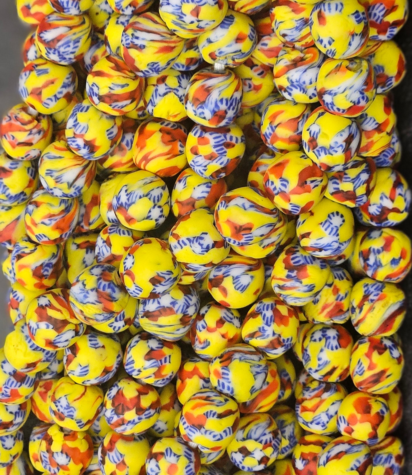 Fused African Recycled Glass Beads – Round #3516