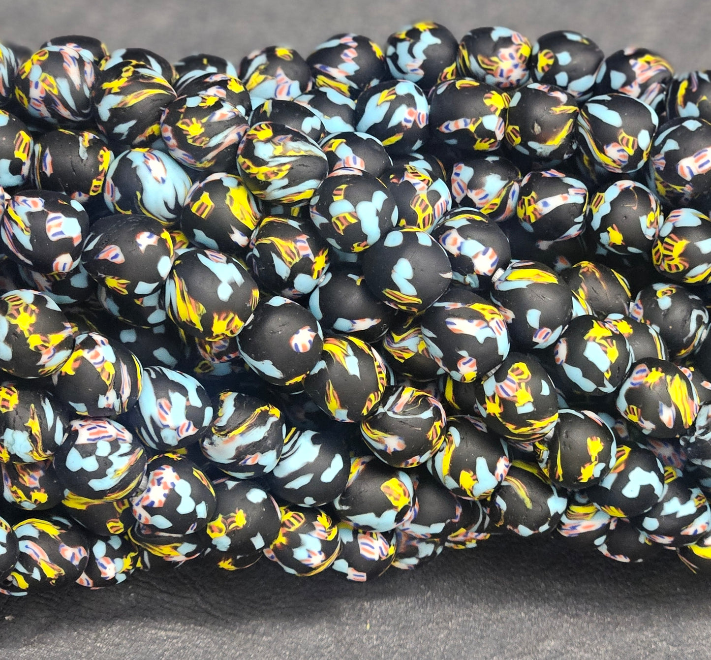 Fused African Recycled Glass Beads – Round #3509