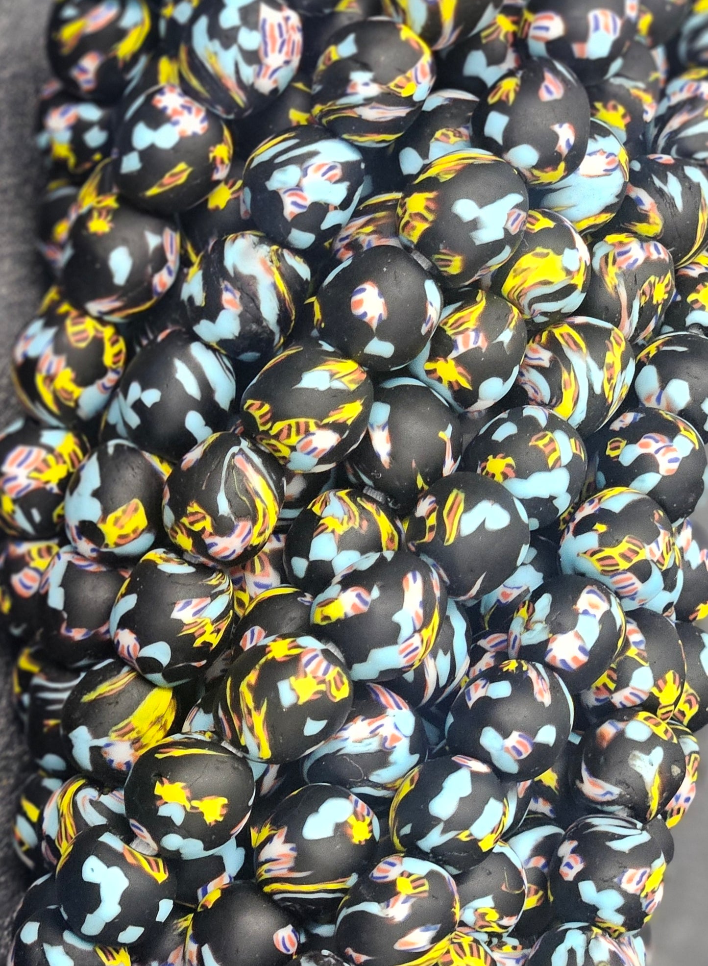 Fused African Recycled Glass Beads – Round #3509
