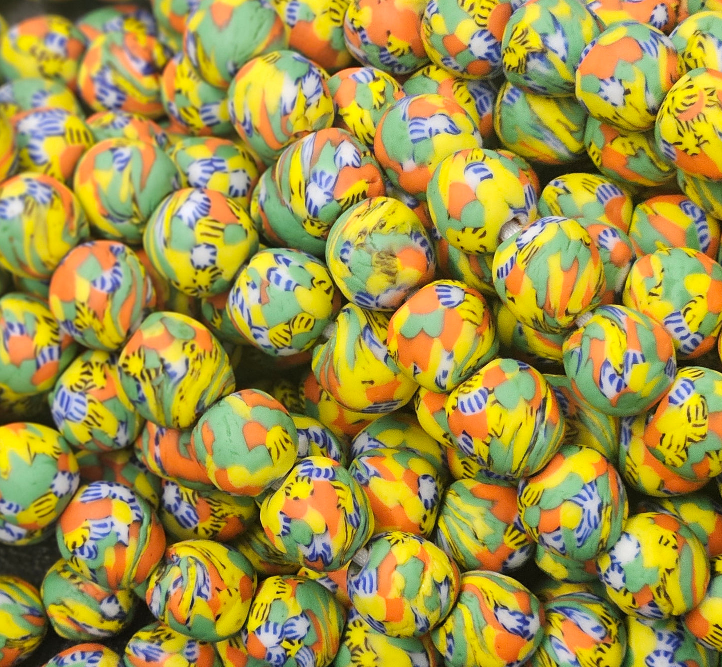 Fused African Recycled Glass Beads – Round #3510