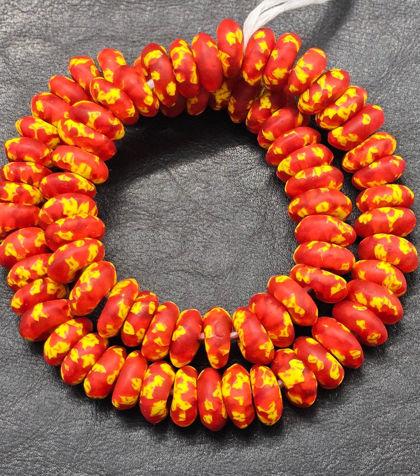 XLarge Refractured African Recycled Glass Spacer Beads – #3817