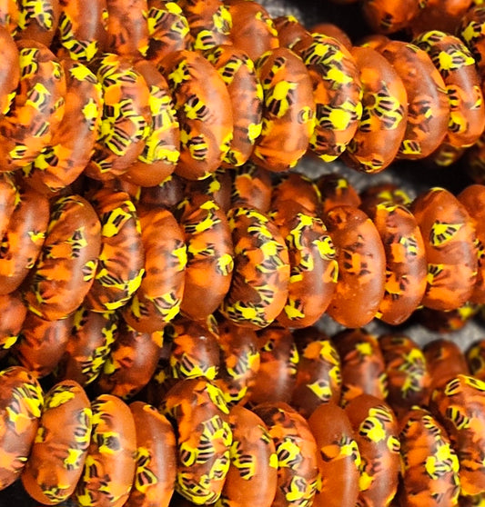 Huge Fused African Recycled Glass Spacer Beads – #3815