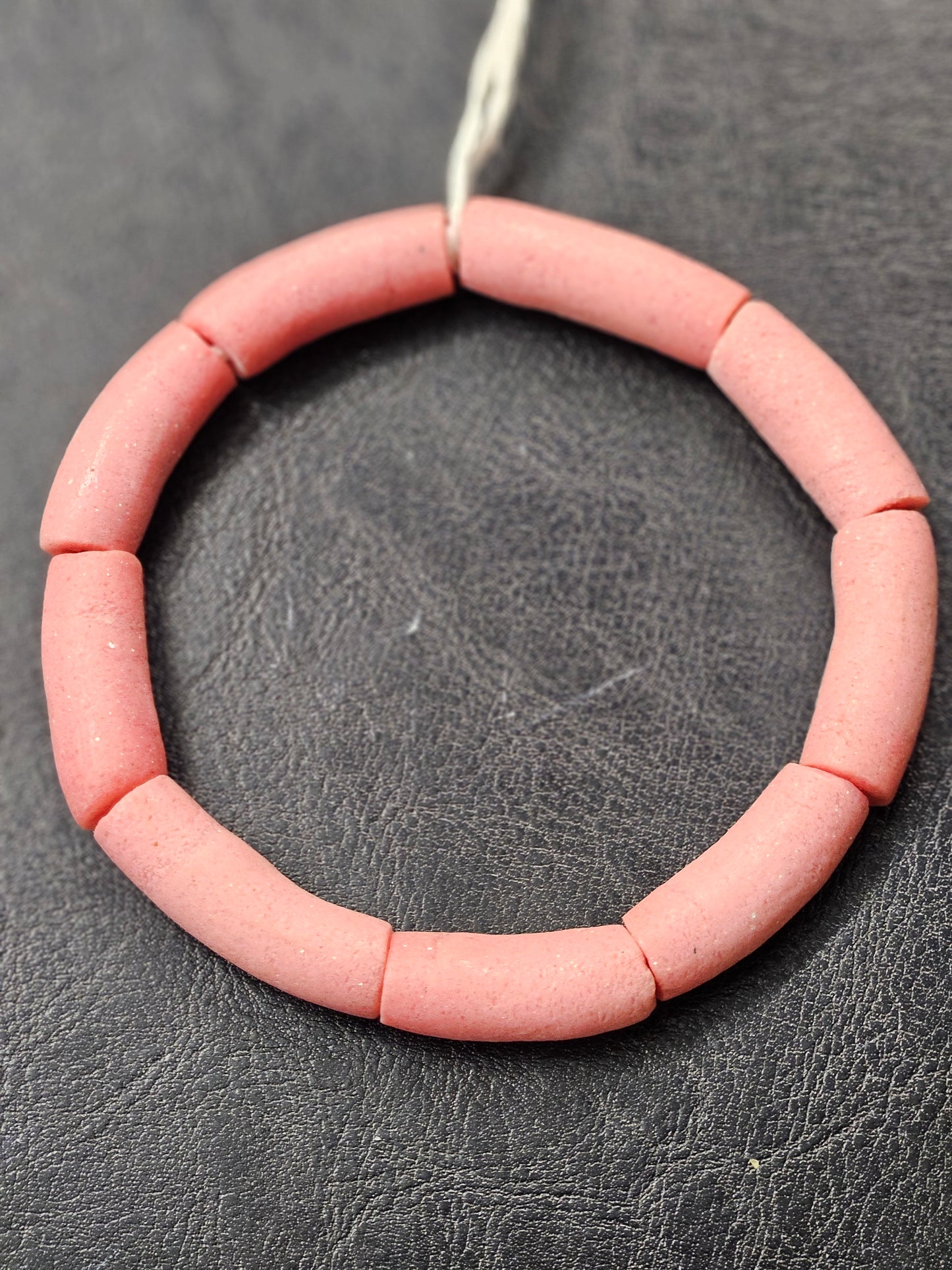 Handcrafted Ghana Recycled Glass Beads - Long Tube Beads #1712