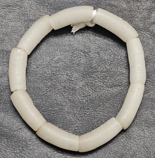Handcrafted African Recycled Glass Beads - Long Tube Beads #1706