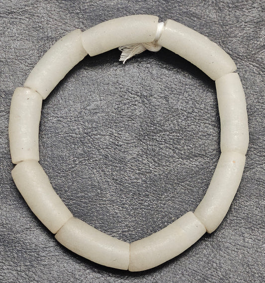 Handcrafted African Recycled Glass Beads - Long Tube Beads #1706