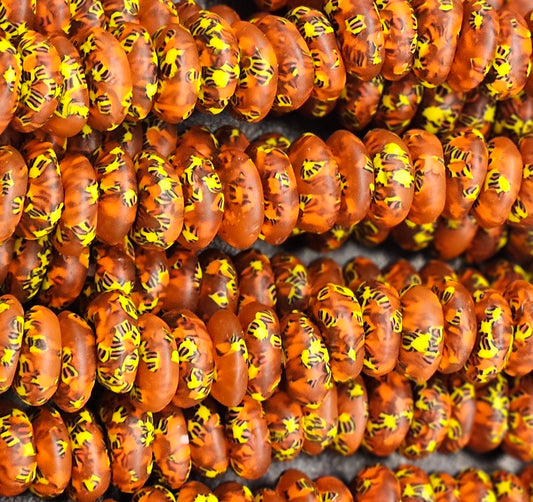 Huge Fused African Recycled Glass Spacer Beads – #3815