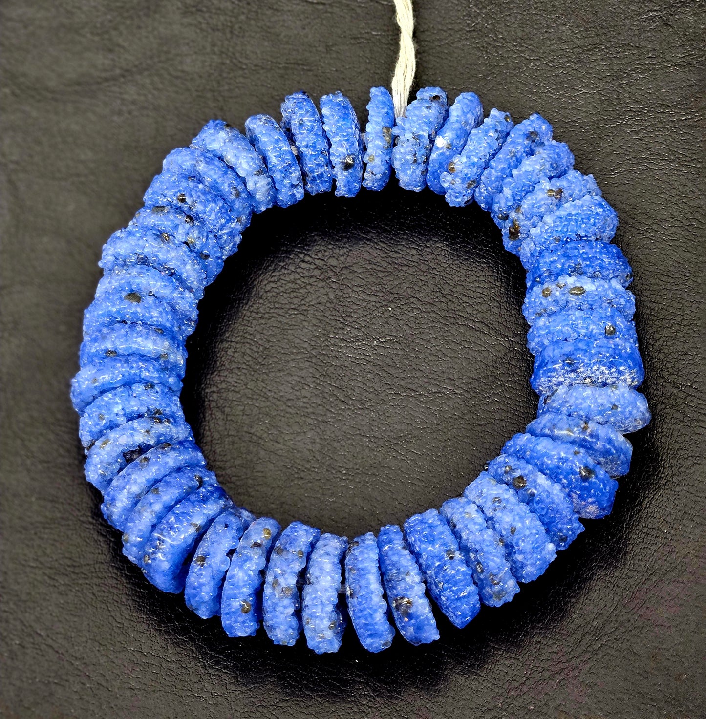 Blue Krobo Recycled Sugar Spacer Glass Beads - #7511