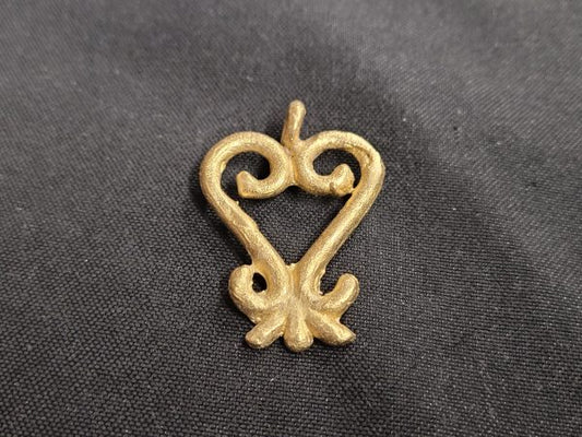 African Brass Pendant, Sankofa Adinkra Pendant, Ethnic Pendants - Aadampo