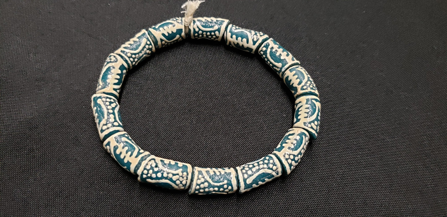 African Beads, Gye Nyame Glass Beads for Jewelry Making - Aadampo