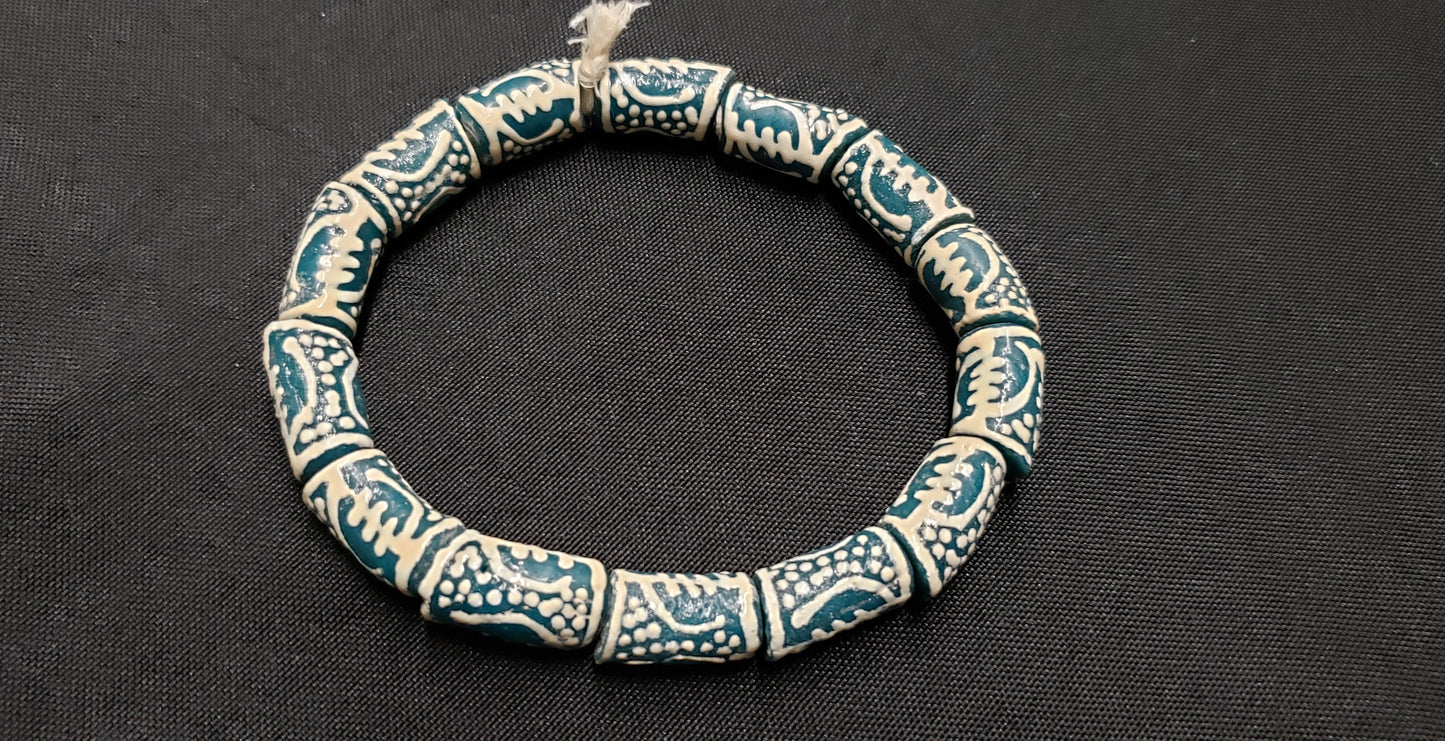African Beads, Gye Nyame Glass Beads for Jewelry Making - Aadampo