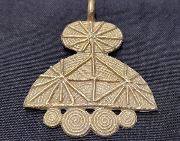 African Brass Pendant, AAB# 5235
