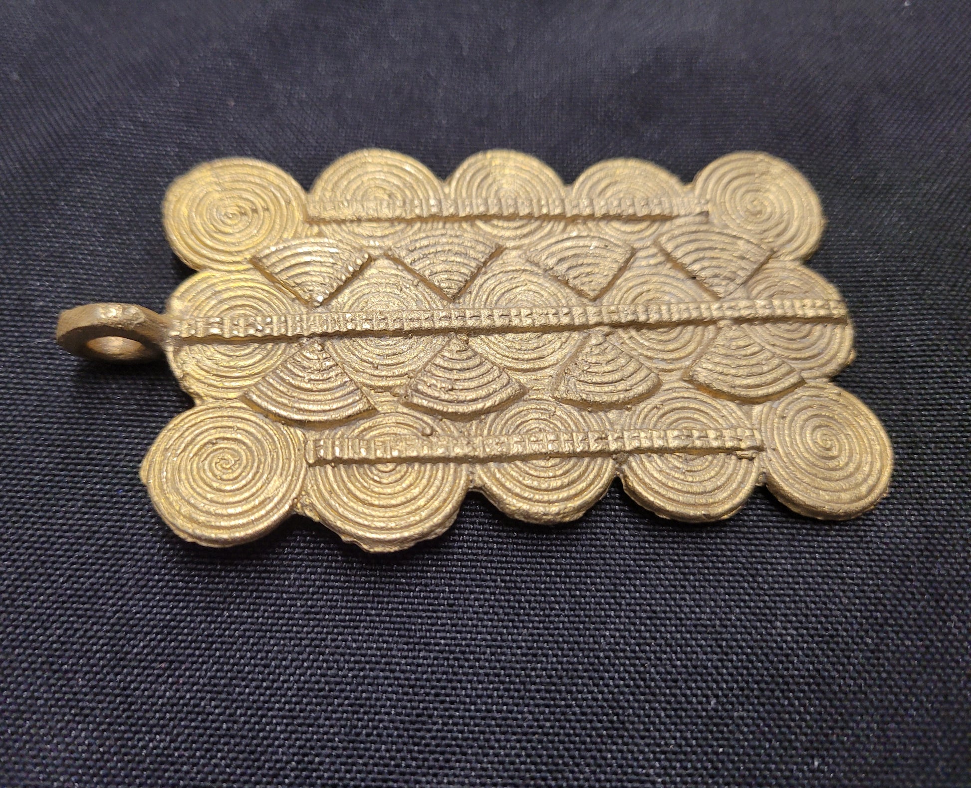 African Brass Pendant, AAB# 5229 - Aadampo