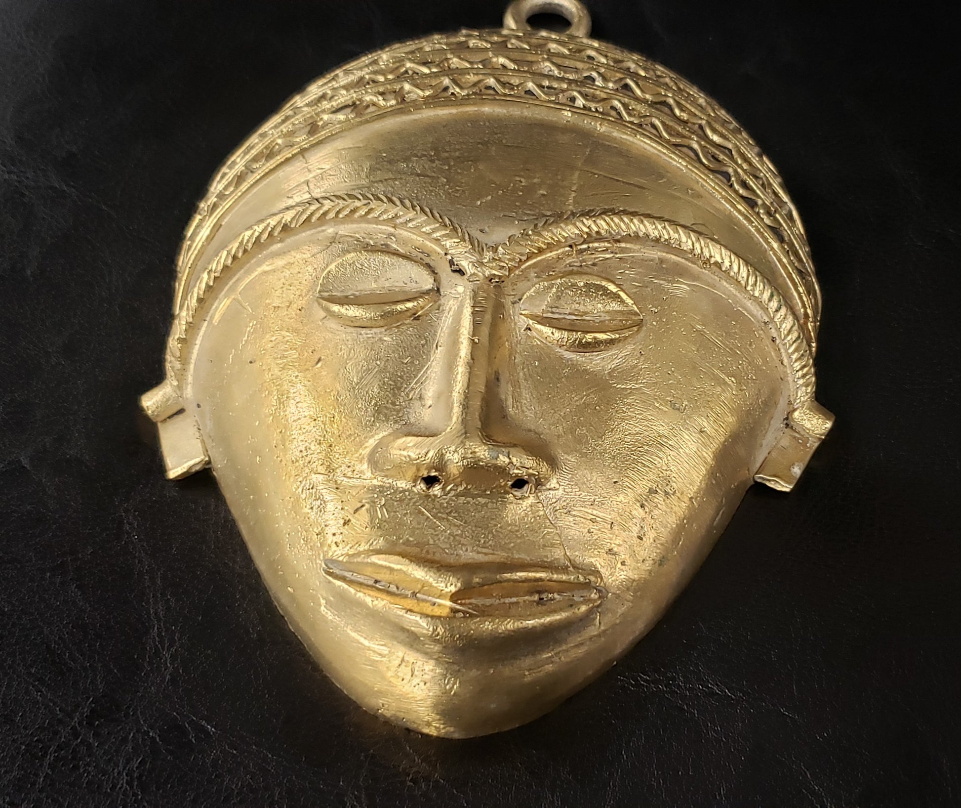 African tribal mask pendant, extra large decorative mask, 7.5 inches long, great for interior decor, AAB #5829 - Aadampo