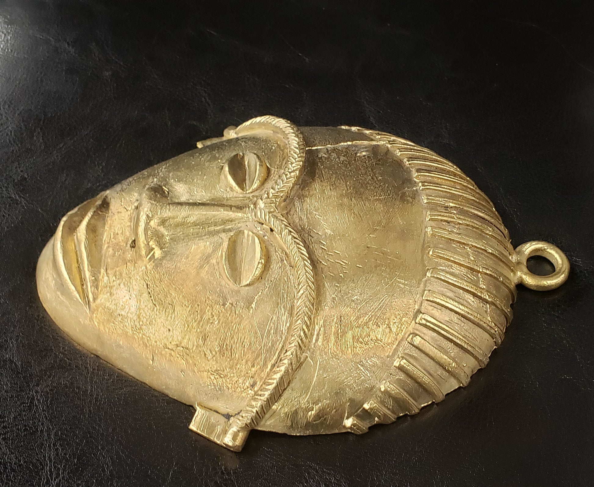 Extra large African tribal mask pendant, extra large decorative mask, 7.5 inches long, great for interior decor, AAB #5828 - Aadampo