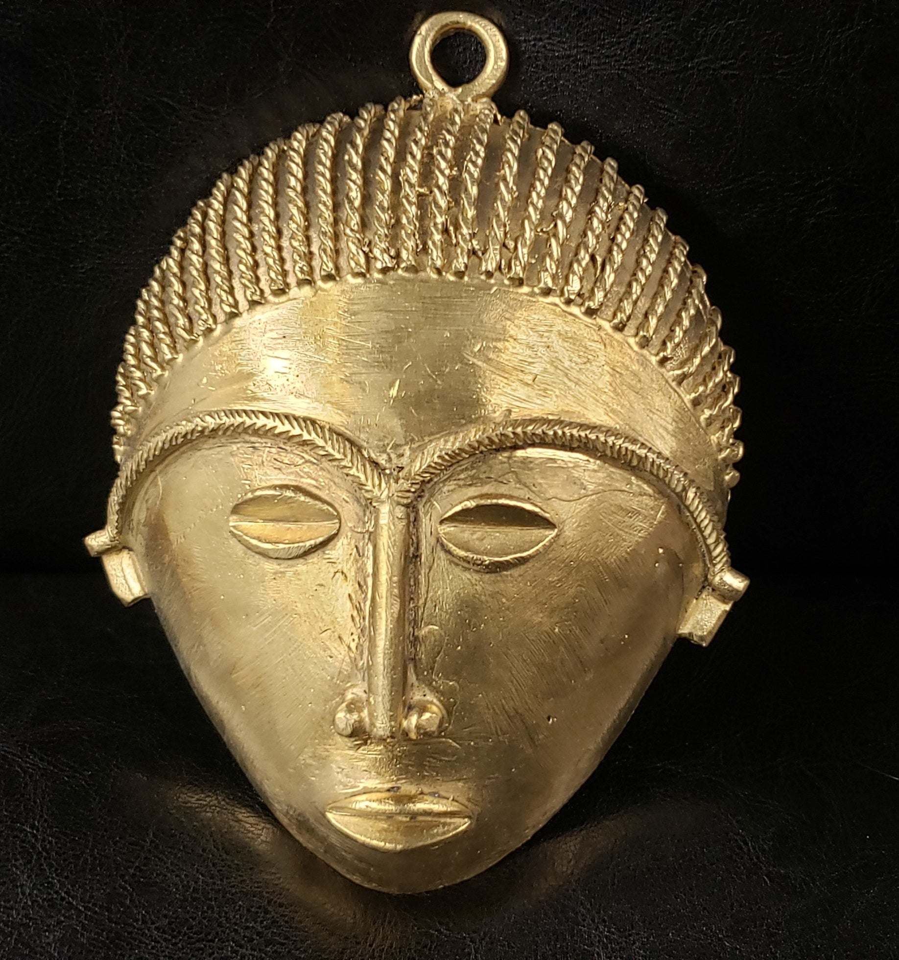 Extra large African tribal mask pendant, extra large decorative mask, 7.5 inches long, great for interior decor, AAB #5828 - Aadampo