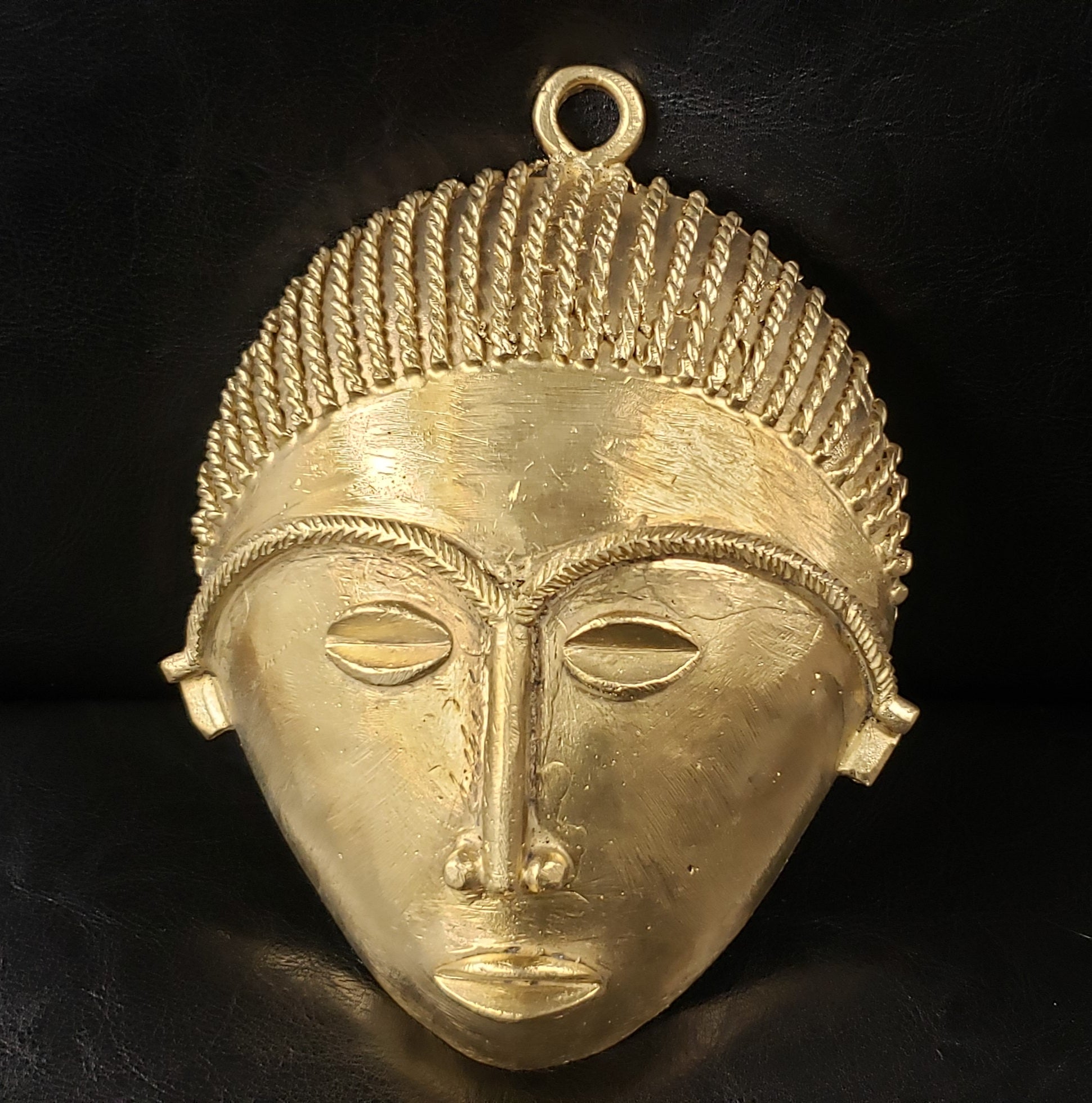 Extra large African tribal mask pendant, extra large decorative mask, 7.5 inches long, great for interior decor, AAB #5828 - Aadampo