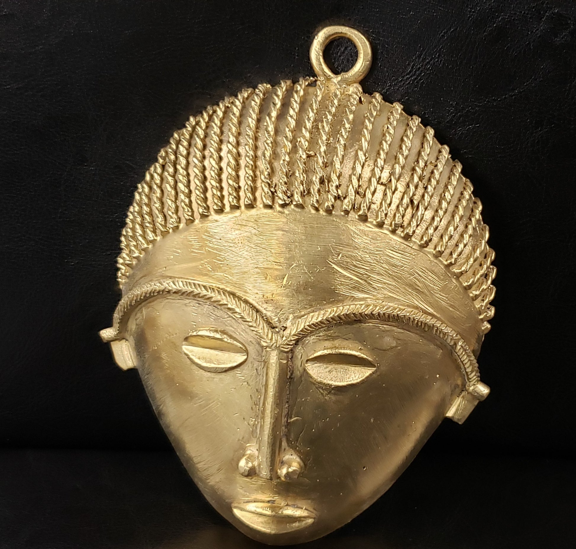 Extra large African tribal mask pendant, extra large decorative mask, 7.5 inches long, great for interior decor, AAB #5828 - Aadampo