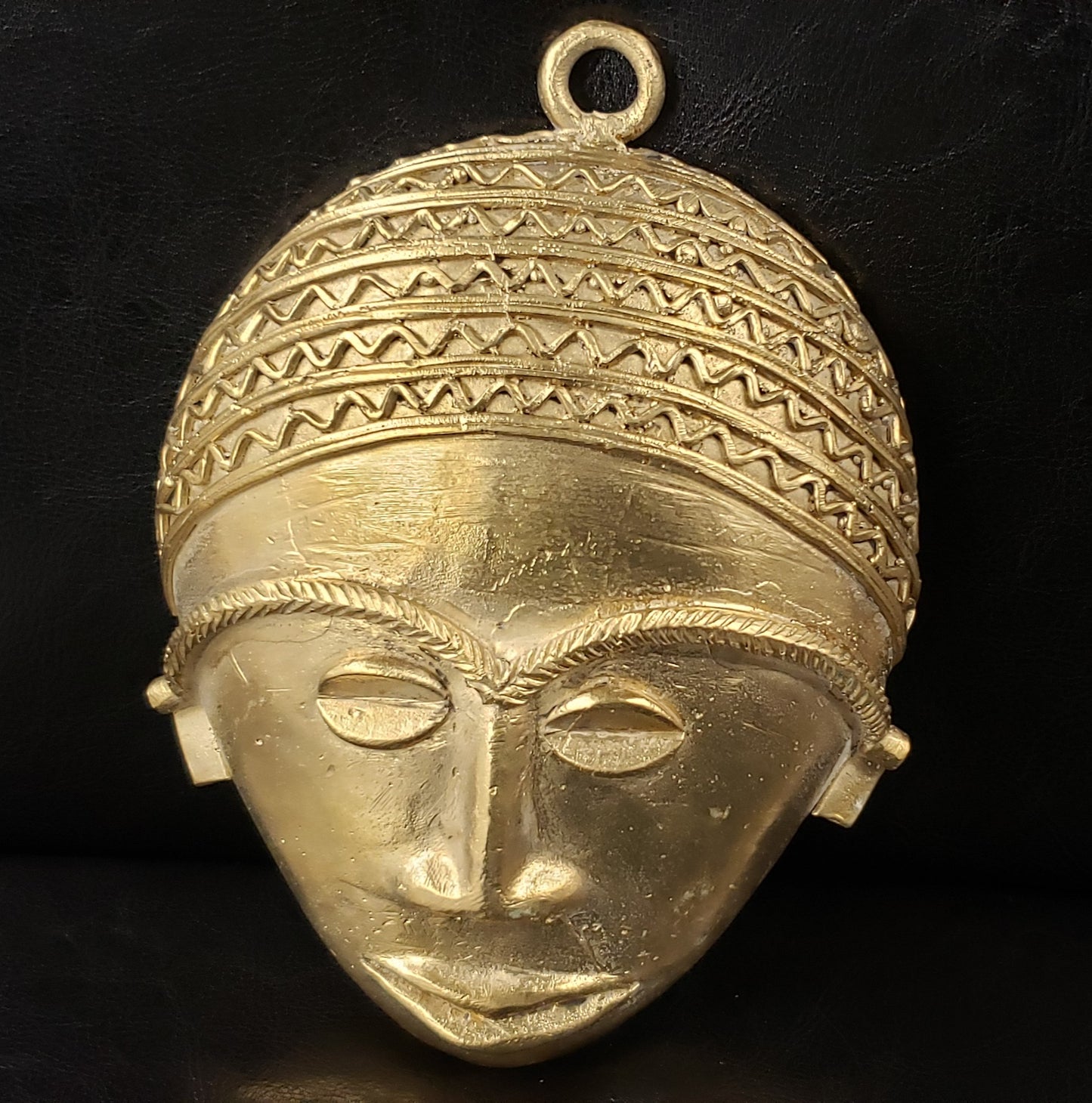 African tribal mask pendant, extra large decorative mask, 7.5 inches long, great for interior decor, AAB #5829 - Aadampo